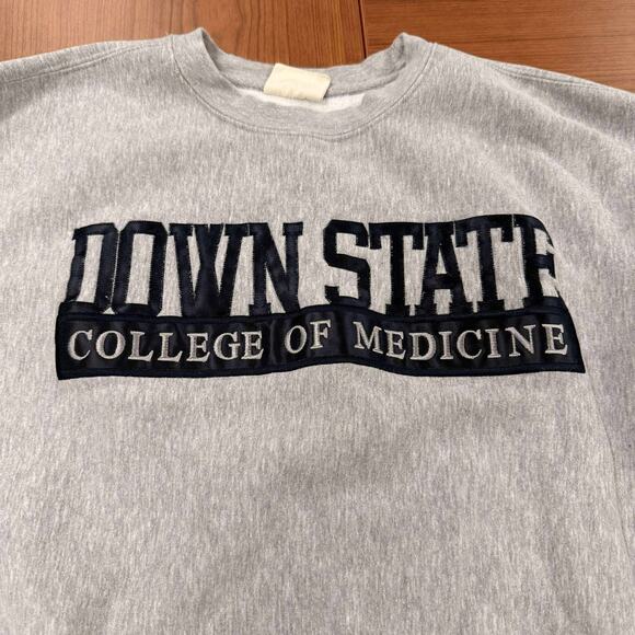 VINTAGE VTG mv sport pro weave DOWNSTATE COLLEGE OF MEDICINE Crewneck Sweater S - Picture 4 of 9